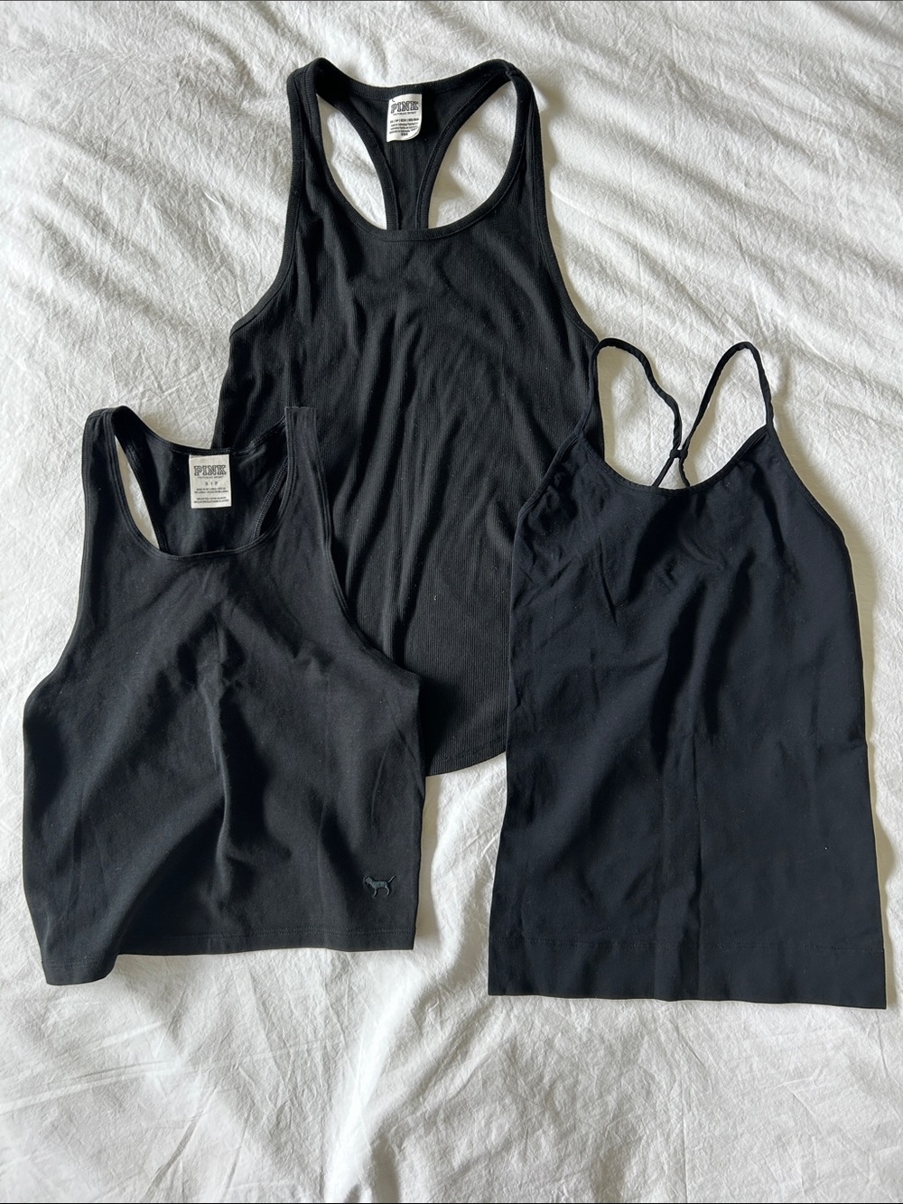 VS PINK Black Tank Top Bundle